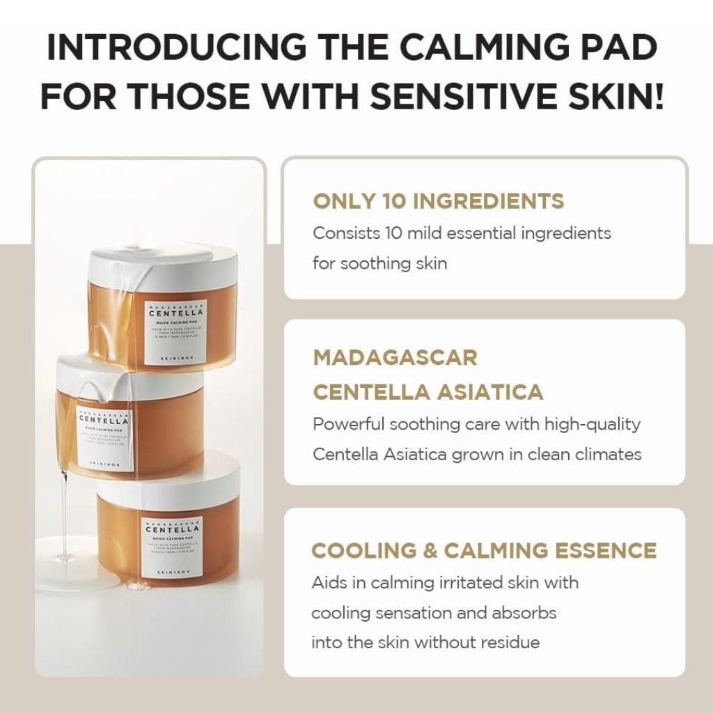 SKIN1004 Madagascar Centella Quick Calming Pad 130ml (70 Pads)