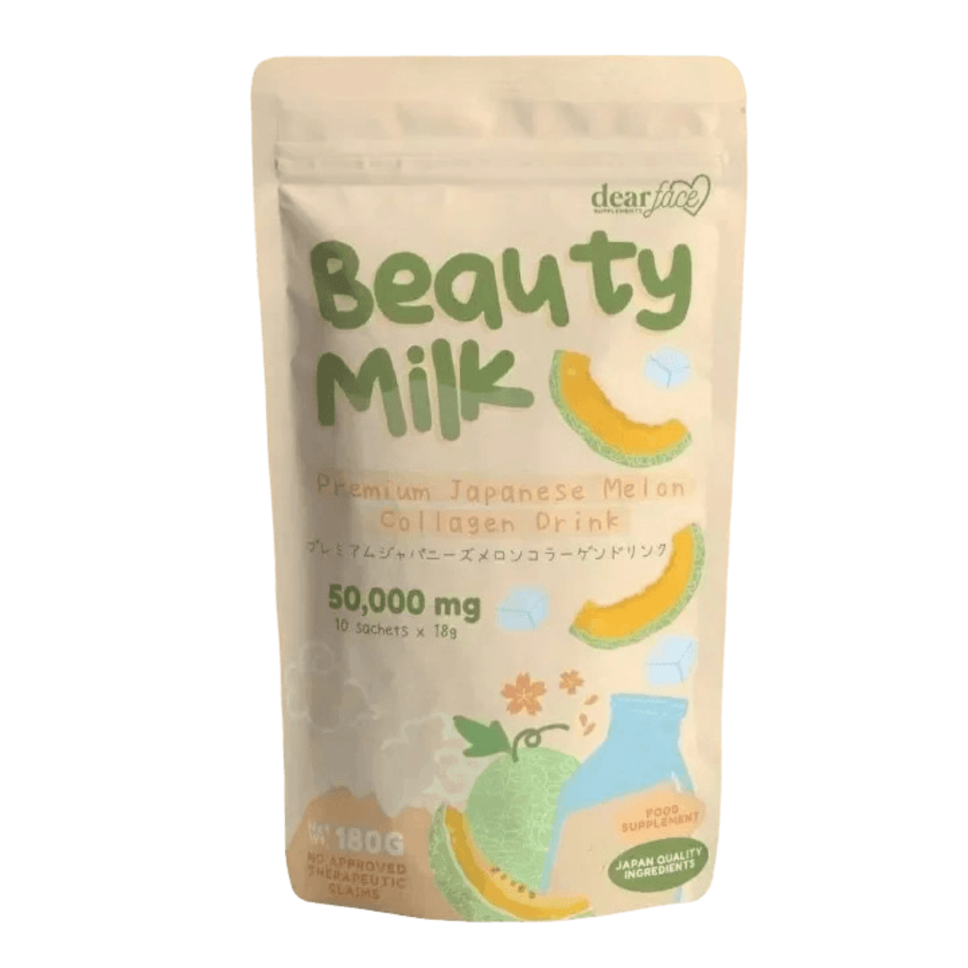 Dear Face Beauty Milk Premium Japanese Melon Collagen Drink (10x18g)
