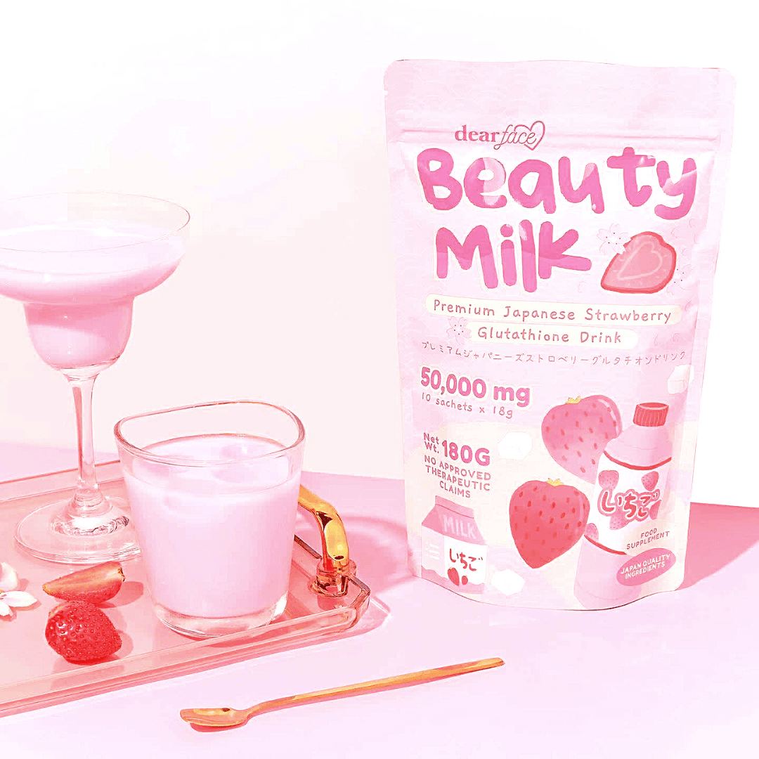 Dear Face Beauty Milk Premium Japanese Strawberry Glutathione Drink (Ichigo) in United Arab Emirates - bluelily.me