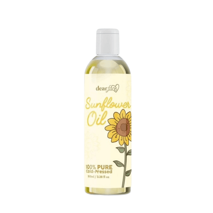 Dear Face Sunflower Oil for Skin and Hair [100% Pure Cold-Pressed] (100ml)| Moisturizing, Smoothening, Anti-aging, Hair Nourishing in United Arab Emirates- bluelily.me