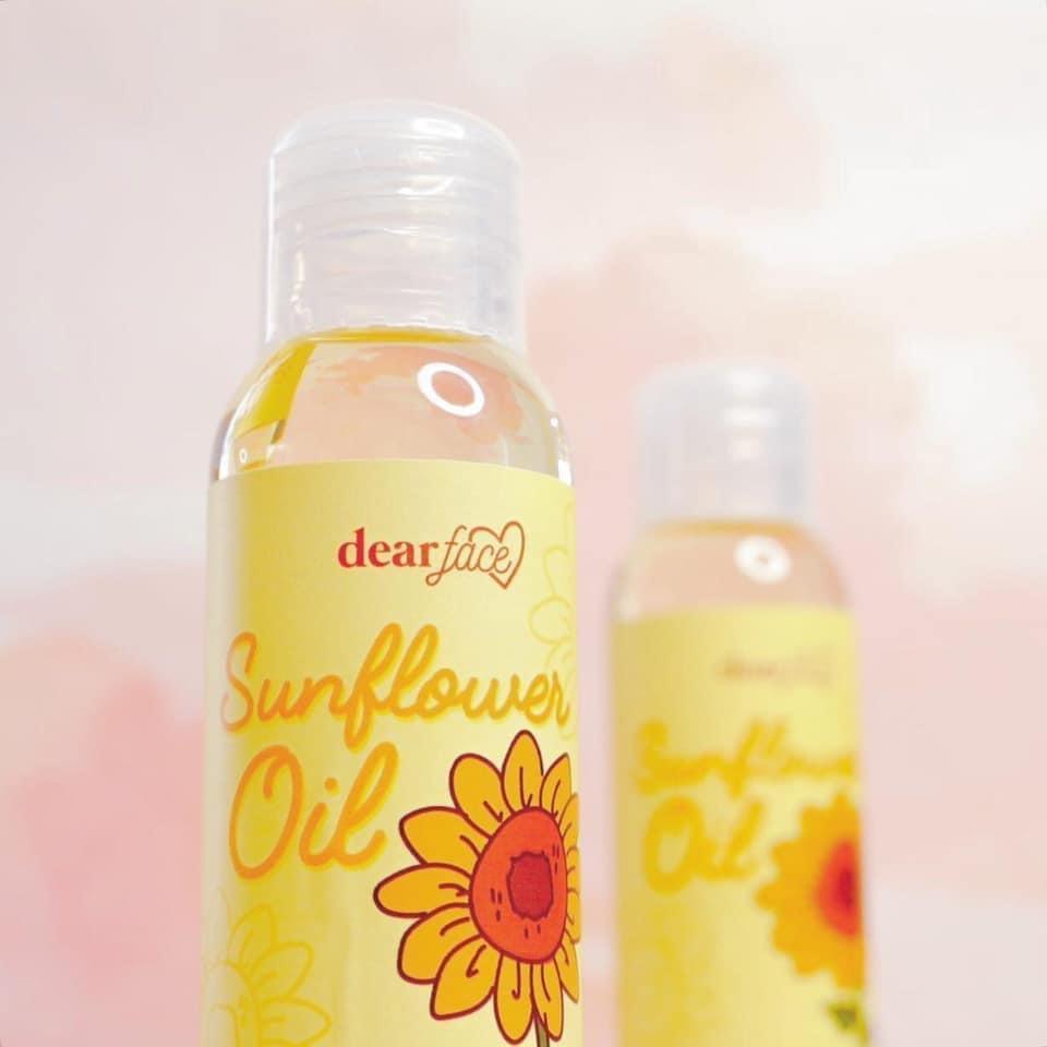 Dear Face Sunflower Oil for Skin and Hair [100% Pure Cold-Pressed] (100ml)| Moisturizing, Smoothening, Anti-aging, Hair Nourishing - bluelily.me