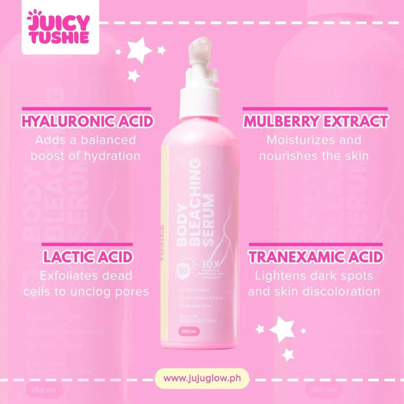 Juicy Tushie Body Bleaching Serum (250ml) - bluelily.me