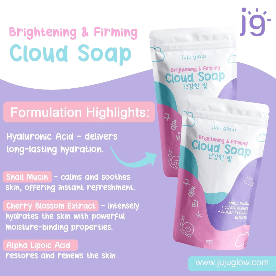 Juju Glow Brightening & Firming Cloud Soap (135g) - bluelily.me