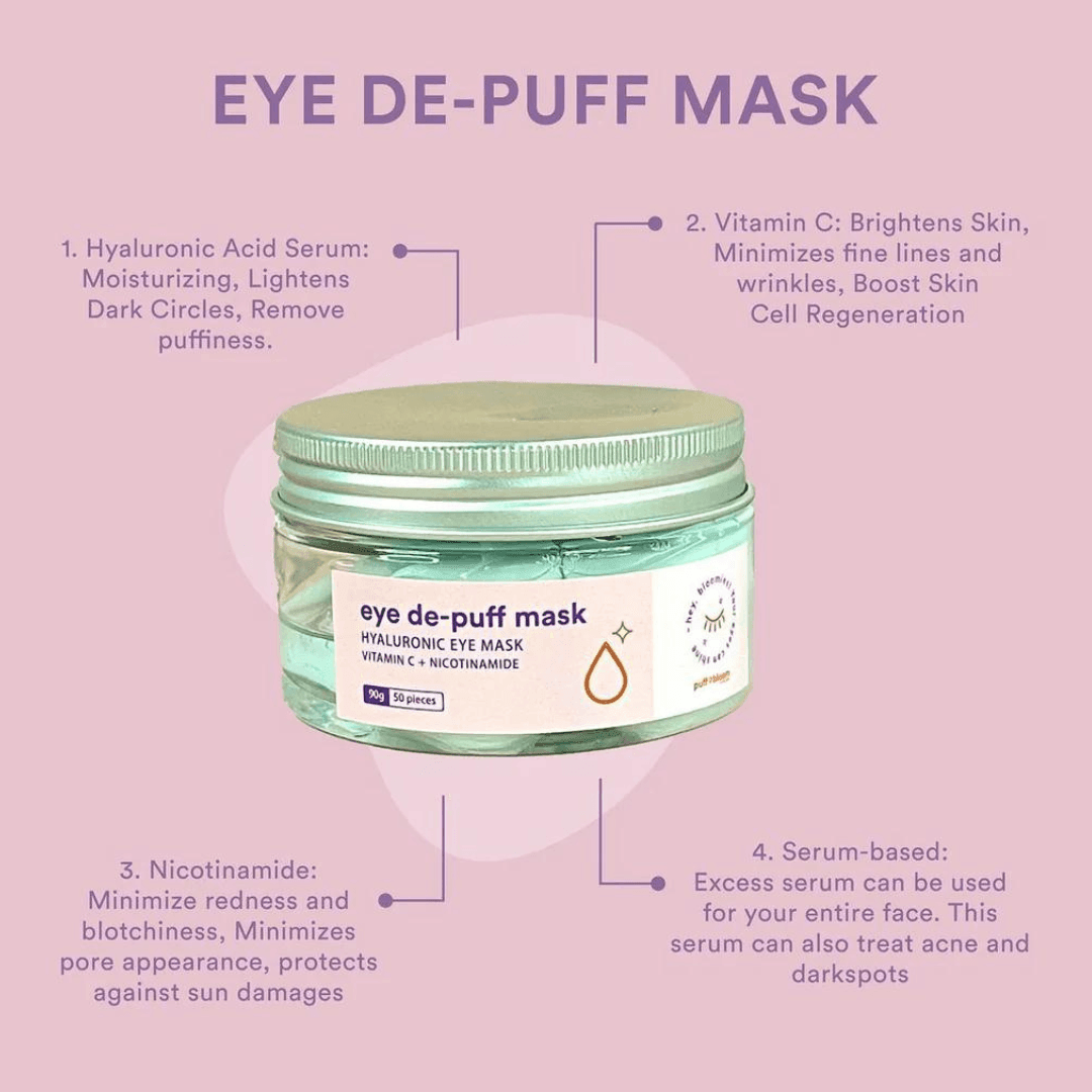 Puff🤍Bloom Eye De-Puff Hyaluronic Eye Mask (50pcs) - bluelily.me