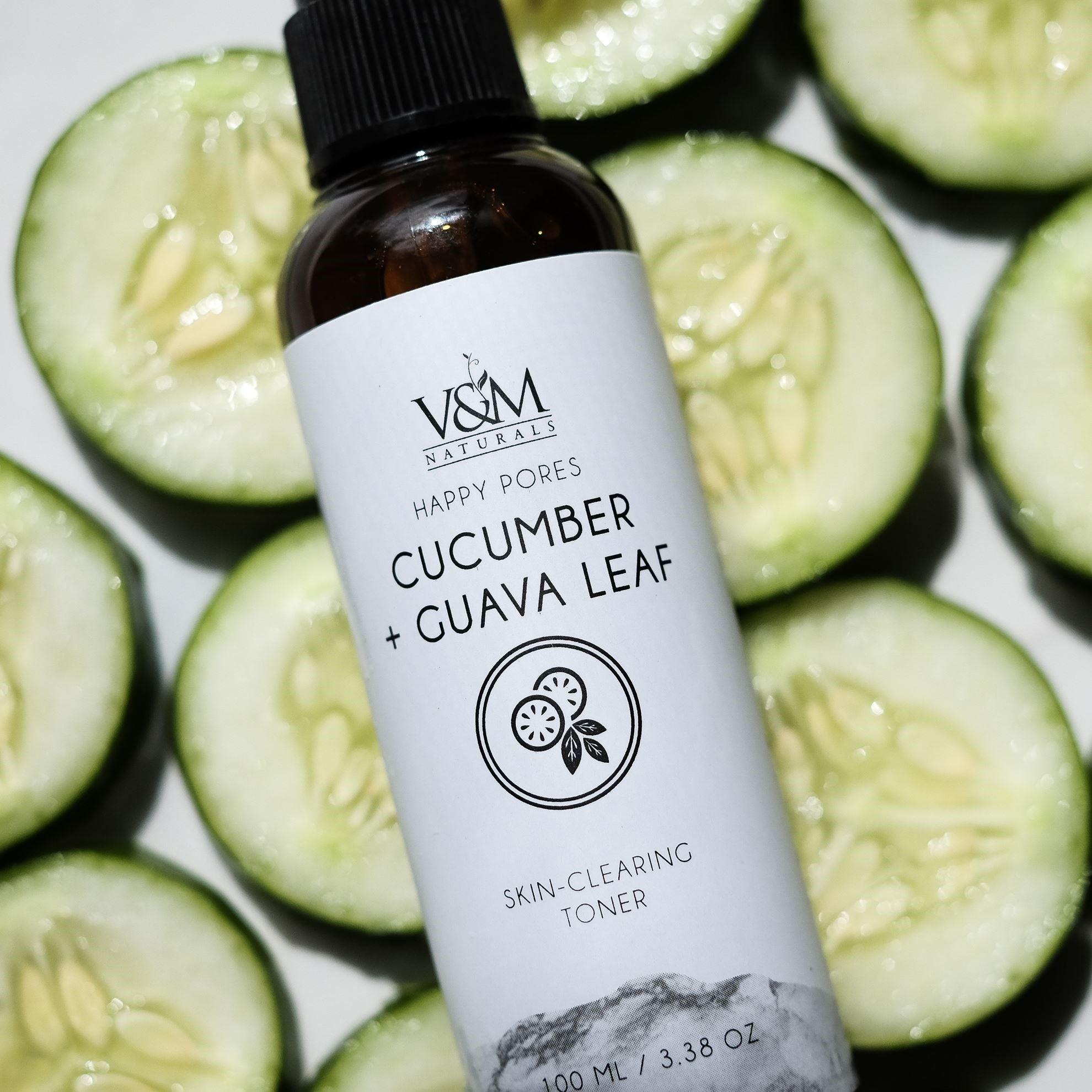 V&M Naturals Cucumber + Guava Leaf Acne Clear Toner - bluelily.me